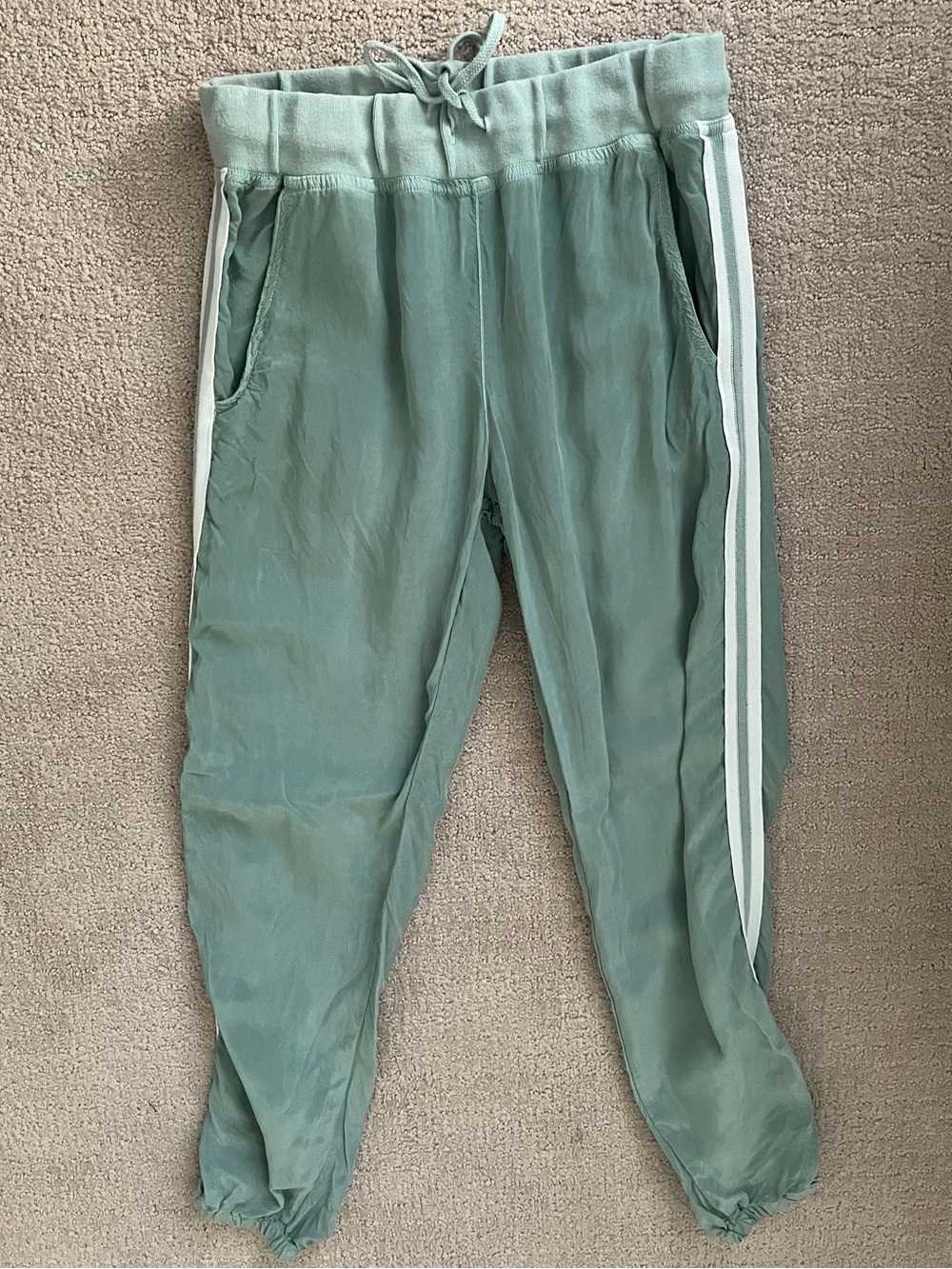 Hard tail  Green Satin Track pants